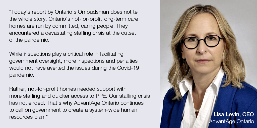 AdvantAgeOnt's tweet photo. Our statement on today’s report by Ontario’s Ombudsman #onpolicy @stanchompp https://t.co/xu9SHyRwru https://t.co/Elnou5seuw