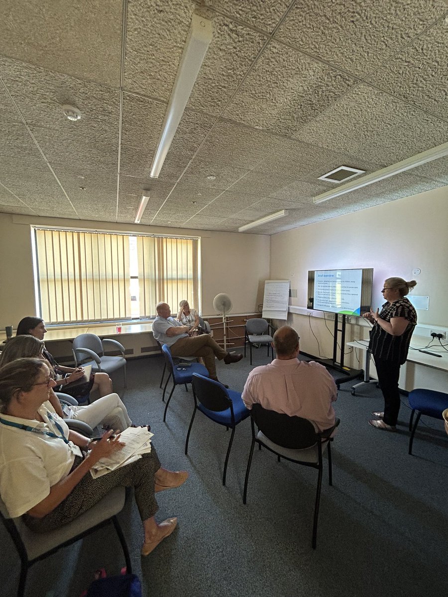 sarahsheltonuk's tweet photo. Great to welcome @Giles__York and James to #SpecialistServices at Horsham to visit teams &amp; hear case studies. 
Excellent person-centred care,  expert clinical interventions, joined up working &amp; fab team wellbeing offers. 
Feeling proud and lucky to support and represent you all https://t.co/ywsSHuyCx9