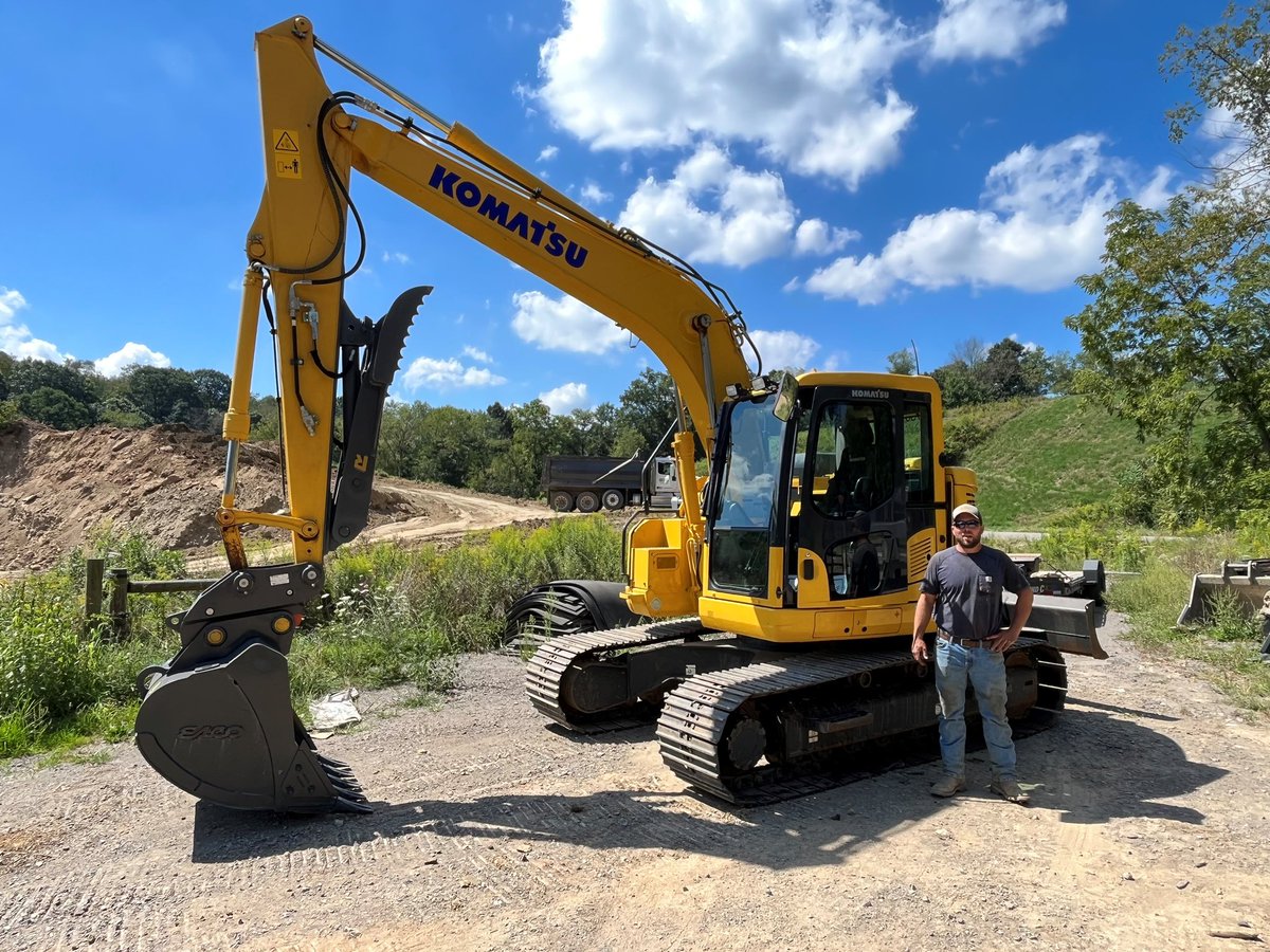 Anderson Equipment is on site with Mike Colavecchia from MAC Contracting &amp; Excavating Co to see their newly delivered <a href="/komatsuconstrna/">Komatsu Construction North America</a> PC138USLC-11.  Thanks for the continued business and enjoy the new excavator! #AndersonEquipment #Komatsu