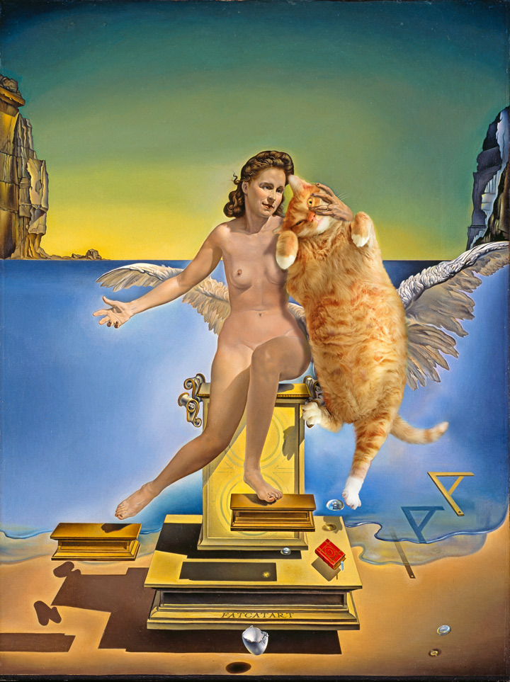 FatCatArtRu's tweet photo. Salvador Dali, Leda Atomica and Atomic Cat, aka Leda Internetica 🖼😻
Today is the birthday of Gala Dali (born Elena Ivanovna Diakonova on September 7, 1894, Kazan, Tatarstan, Russian Empire) 🎉
The details of the painting https://t.co/UvH5MX6Lzu https://t.co/oaob1b3iFM #FatC… https://t.co/c3u5FdWgK1