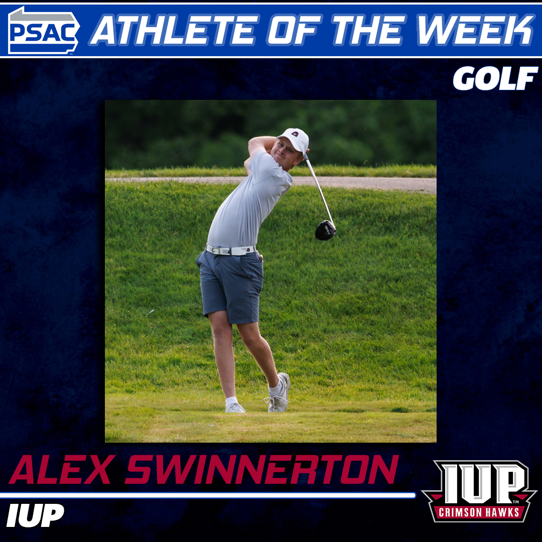 Your #PSACWGOLF and #PSACMGOLF Athletes of the Week!

Women's Co-Athletes of the Week:
Keegan Selinsky, <a href="/calvulcans/">California (PA) Vulcan Athletics</a> 
Olivia Martinez, <a href="/GoBUHuskies/">Bloomsburg Huskies</a> 

Men's Co-Athletes of the Week:  
Ryan Ferry, <a href="/GUKnights/">Gannon Athletics</a> 
Alex Swinnerton, <a href="/IUPCrimsonHawk/">IUP Athletics</a> 

Full story: 🔗bit.ly/44JhHIk