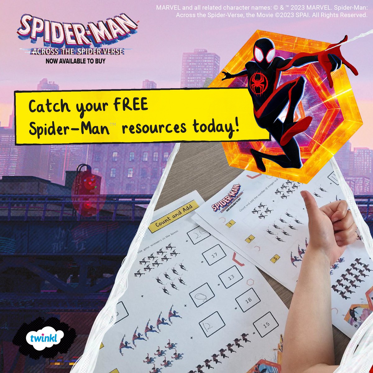 Did you know Spider-Man™ is the most searched for superhero on the Twinkl website? 🕷️

Bring the big screen into your classroom or home with these exclusive Spider-Man™: Across The Spider-Verse resources and activities. 

Download here 👉 twinkl.com/l/13z8s5

#SpiderVerse