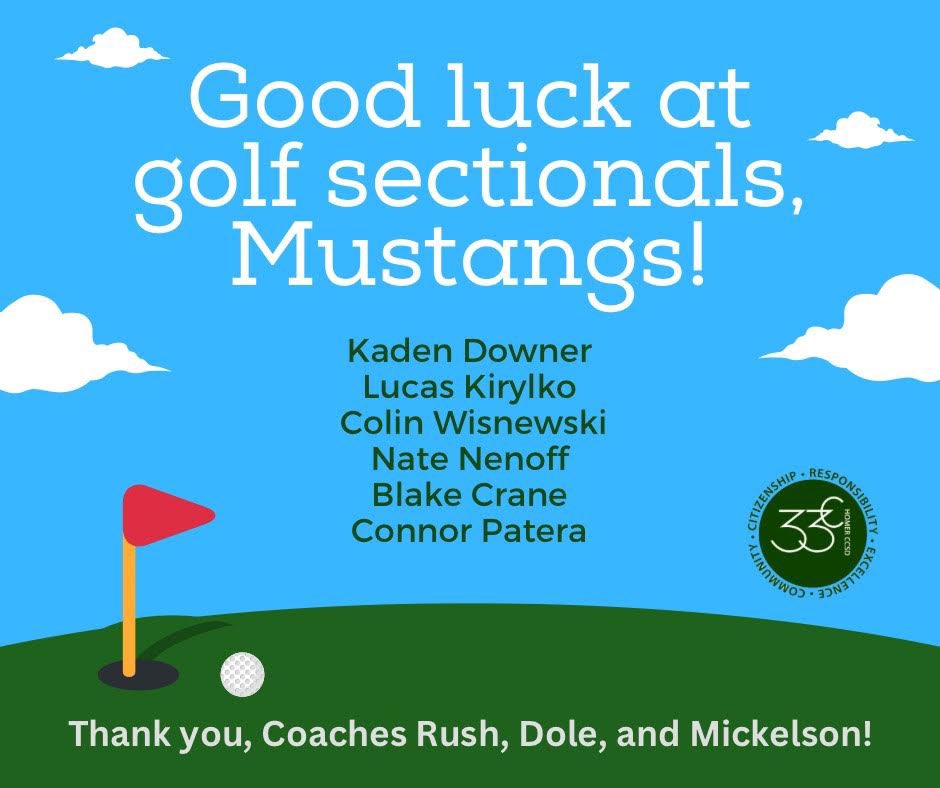 Good luck to our student athletes competing at IESA golf sectionals! #NoPlaceLikeHomer #Every33CDayCounts