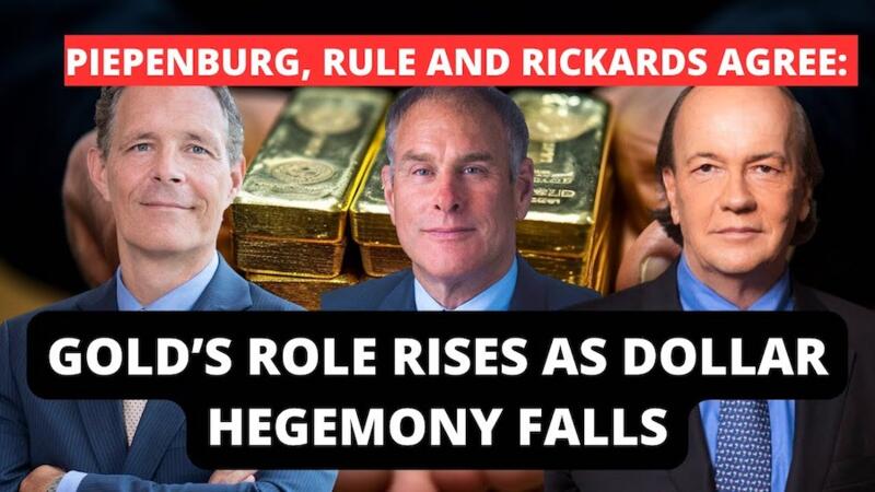 Gold’s Role Rises as Dollar Hegemony Falls (Matthew Piepenburg, Rick Rule, Jim Rickards)

▶ goldbroker.com/news/golds-rol…

<a href="/GoldSwitzerland/">Egon von Greyerz</a> #dollar #debt #dedollarization #BRICS #gold