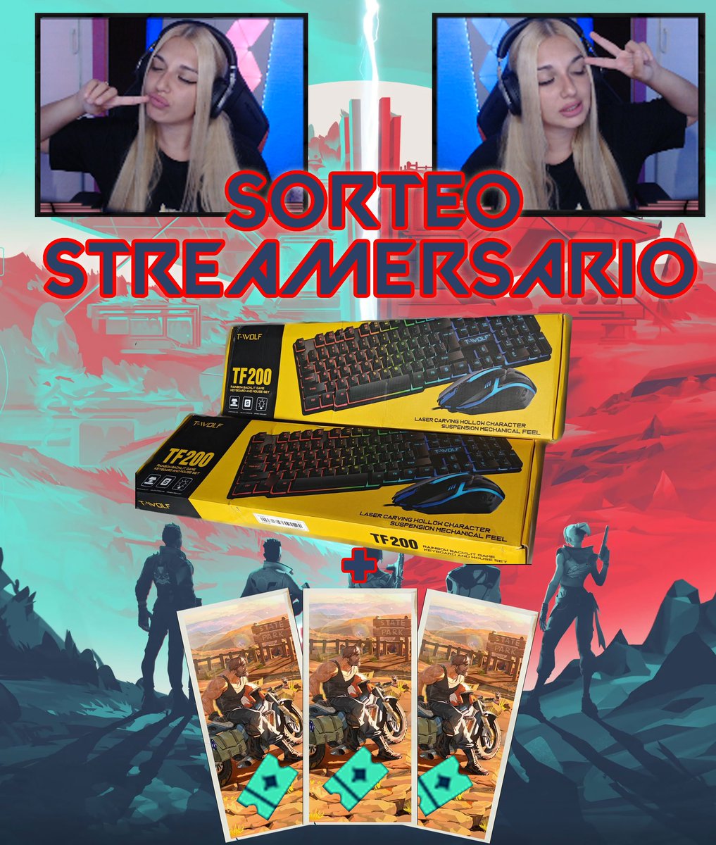 Euphoria__Total's tweet photo. ♥️¡¡SORTEO STREAMERSARIO DEL CANAL!! ♥️
 
¡El sábado día 9 de Septiembre celebraremos los 3 primeros añitos del canal, y en su honor, quiero hacer algunos sorteitos!  
 
- 3 Pases de Valorant o Fortnite (2 para subs y 1 para los viewers!) 
 
- 2 Teclados + Ratón (subs de España!) https://t.co/ezedbqKt8b
