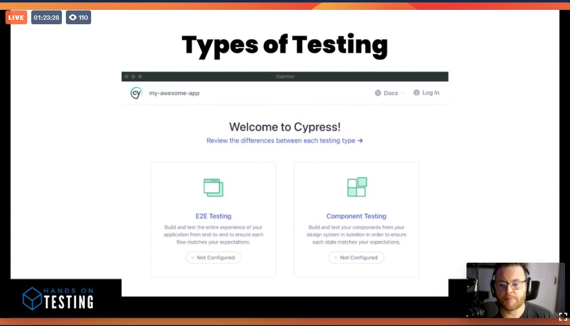 BlancaJMoreno's tweet image. We are on live with @JordanPowell88 and he is talking about Cypress tool and how to do a lot of testing in #handsontesting