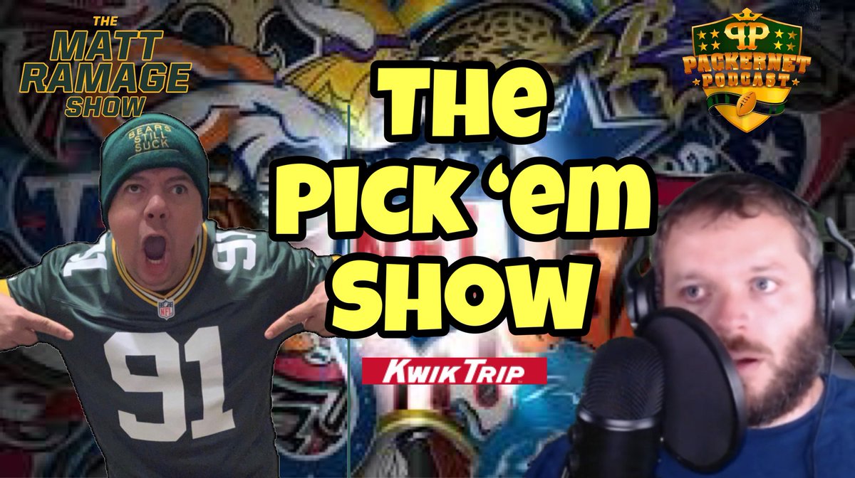 mattramage's tweet photo. I have some fun news. Starting next week @Pack_Daddy will join my Live 
Pick ‘em Show. We will be Live every Wednesday at 6:30pm ct picking all NFL games. @Packernet Let’s Go!!! https://t.co/KQrAqGr9X3