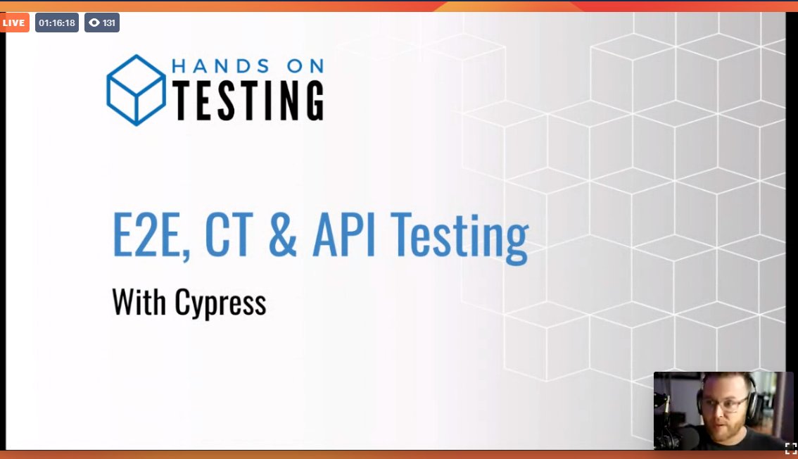 BlancaJMoreno's tweet image. We are on live with @JordanPowell88 and he is talking about Cypress tool and how to do a lot of testing in #handsontesting
