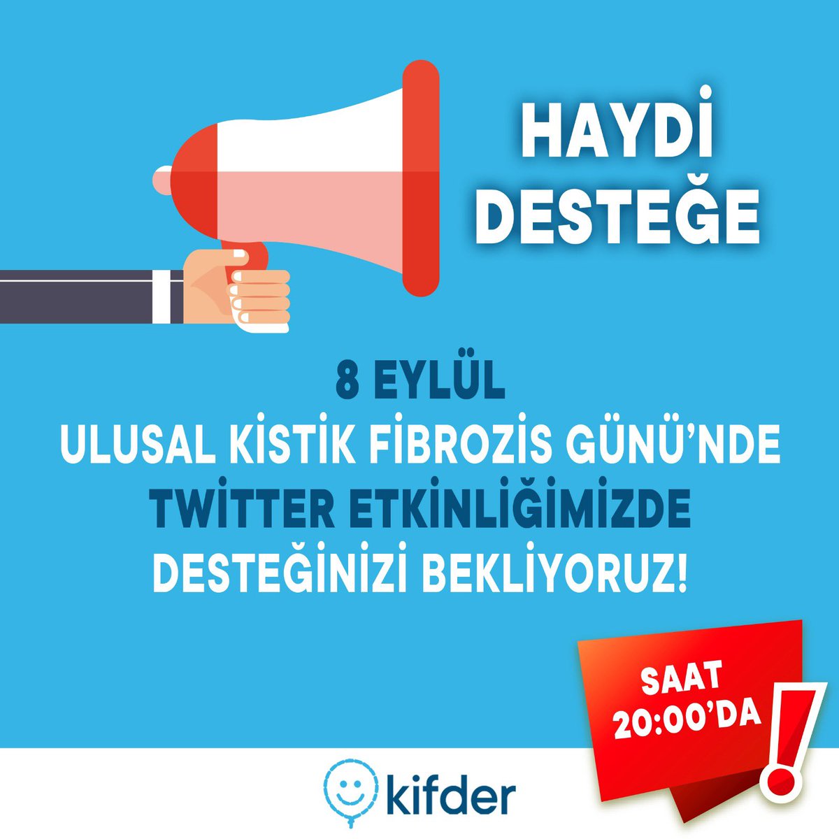 kifder @kistikfibrozisiçinsesimizol (@kifder) on Twitter photo 🎈Ulusal Kistik Fibrozis Günü sebebiyle mutasyon ilaçlarının geri ödemeye alınması için
➡️ 8 Eylül Cuma
➡️ Saat 20.00 Twitter’da buluşuyoruz!
#KistikFibrozisMutasyonİlaçlarıÖdensin
#KistikFibrozislilerYaşasın
#8EylülKistikFibrozisGünü #KistikFibrozisiçinSesimizOl
<a href="/kfsesimizol/">KistikFibrozisİçinSesimizOl</a> 🎈Ulusal Kistik Fibrozis Günü sebebiyle mutasyon ilaçlarının geri ödemeye alınması için
➡️ 8 Eylül Cuma
➡️ Saat 20.00 Twitter’da buluşuyoruz!
#KistikFibrozisMutasyonİlaçlarıÖdensin
#KistikFibrozislilerYaşasın
#8EylülKistikFibrozisGünü #KistikFibrozisiçinSesimizOl
<a href="/kfsesimizol/">KistikFibrozisİçinSesimizOl</a>