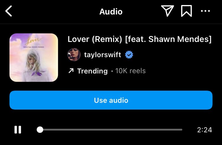 perfectlytried's tweet photo. 10K reels on instagram using lover remix and most the viral ones using shawn’s part 👌🏻 https://t.co/hyujIdkekN
