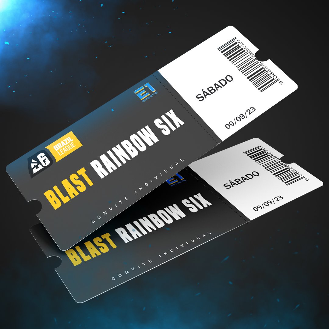 SORTEIO RELÂMPAGO ⚡

Sortearemos 2 convites individuais para assistir a estreia da E1 na Blast R6 (09/09) presencialmente contra a Team Liquid.

Regras: 
✅ Seguir a E1 aqui no Twitter
✅ Marcar 1 amigo nesse post
✅ RT + Like
🗓️ 2 vencedores - Amanhã 12h