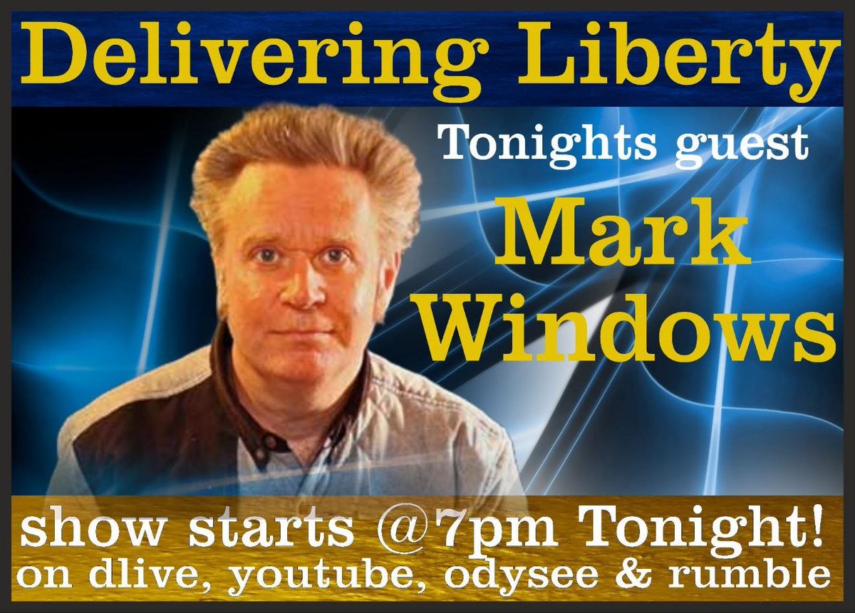 UnityNewsNet's tweet image. Yet ANOTHER top show tonight with the legend that is MARK WINDOWS! 

Watch the UNN Delivering Liberty show from 7pm -

UNN Rumble - rumble.com/user/UnityNews…

UNN DLive - dlive.tv/unitynews