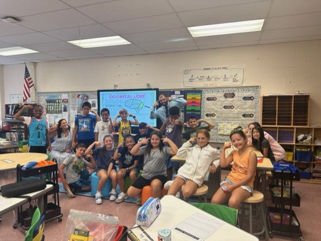 Students in first grade created bags with important items to them and shared out to their classmates to learn more about one another. Fifth graders learned about the brain and the importance of having a growth mindset. A great day of learning at Rhame.