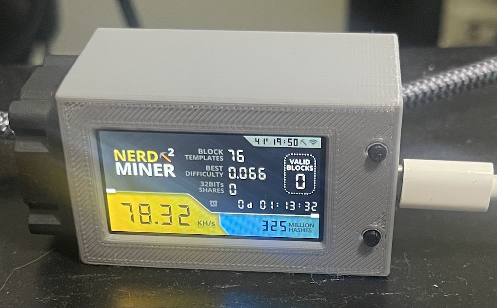 Tferriere's tweet photo. If millions of users run @NerdMiners, Bitcoin's network becomes more decentralized and secure, strengthening its stand against censorship. Participating users contribute to the #DecentralizeBitcoin and #NerdminerEffect movements. Just got mine! 😀 https://t.co/6CCAMJusY8