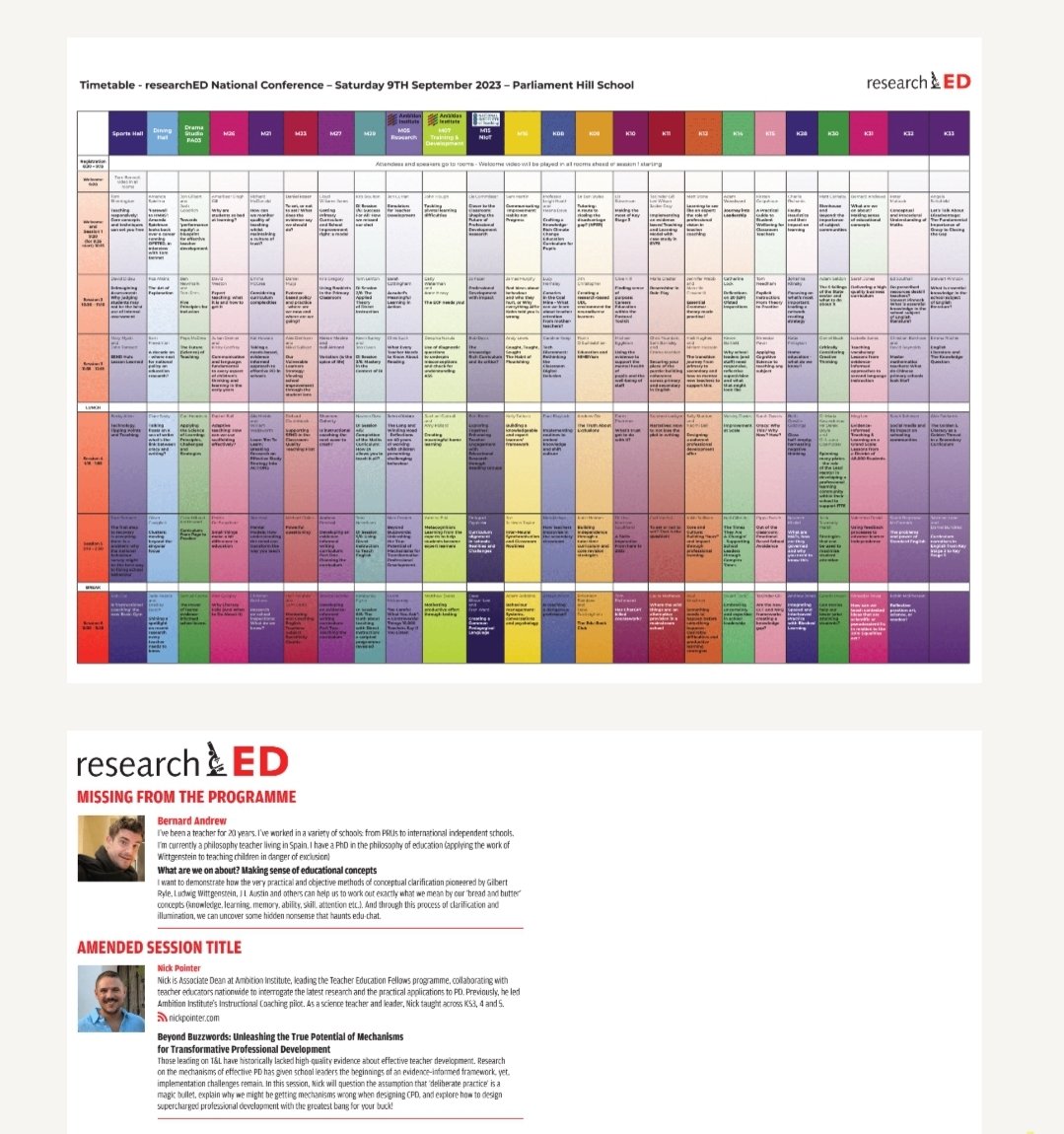 What a line up <a href="/researchEdhome/">researchEDHome</a>!  Really looking forward to this on Saturday with <a href="/cmpercybook/">Claire M Percy</a> - just so many brilliant sessions to choose from!