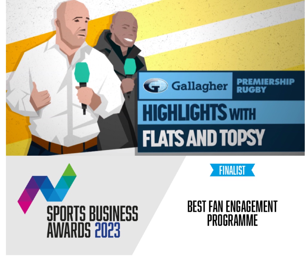 We've been nominated for the best fan engagement programme for the Gallagher <a href="/premrugby/">PREM Rugby</a> highlights on <a href="/ITVSport/">ITV Sport</a> in the <a href="/SportBizAwards/">SportsBusinessAwards</a> Great to see recognised see how <a href="/davidflatman/">David Flatman</a> &amp; <a href="/topsy_ojo/">Topsy Ojo</a> really involve fans in your programme <a href="/ITV/">ITV</a> <a href="/ITVRugby/">ITV Rugby</a> <a href="/all3media/">All3Media</a> <a href="/RFU/">Rugby Football Union</a>