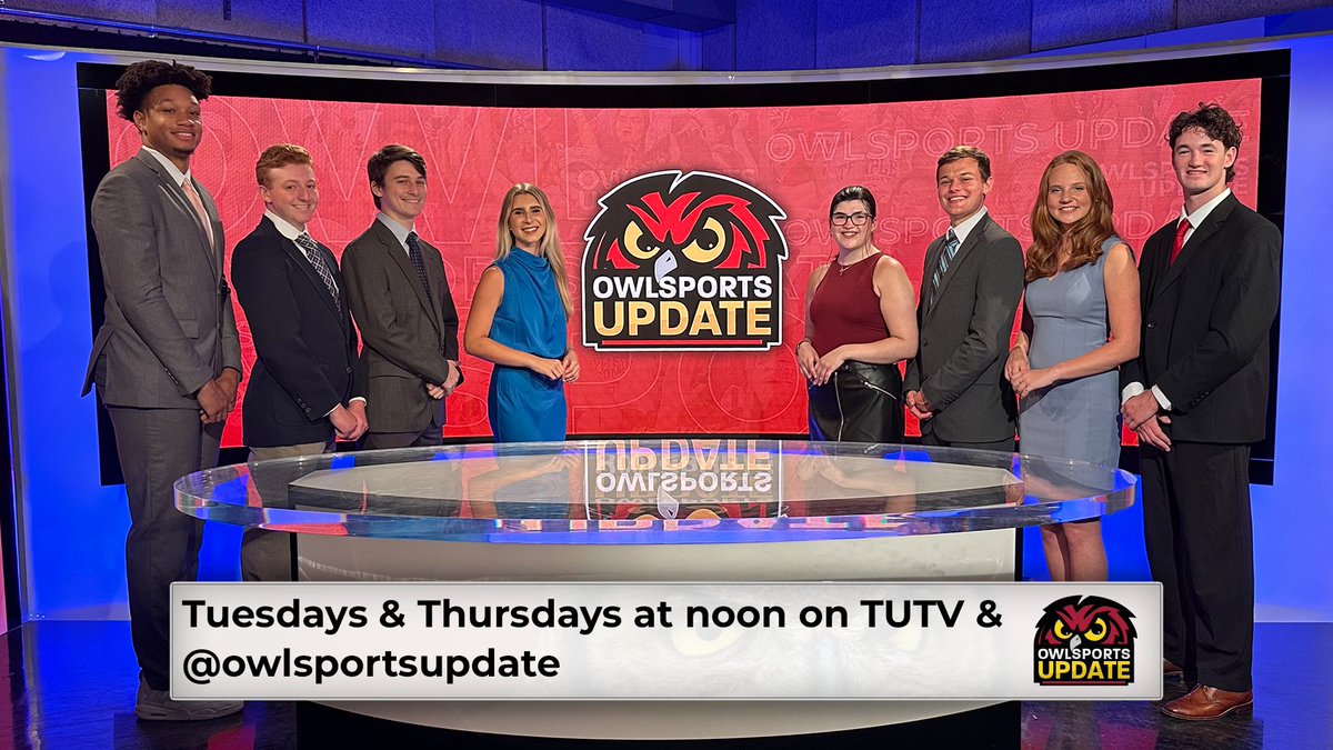 OwlSportsUpdate's tweet photo. Our @OwlSportsUpdate anchors for this fall. Now that's a good-looking crew! https://t.co/TgdwAm3XiP