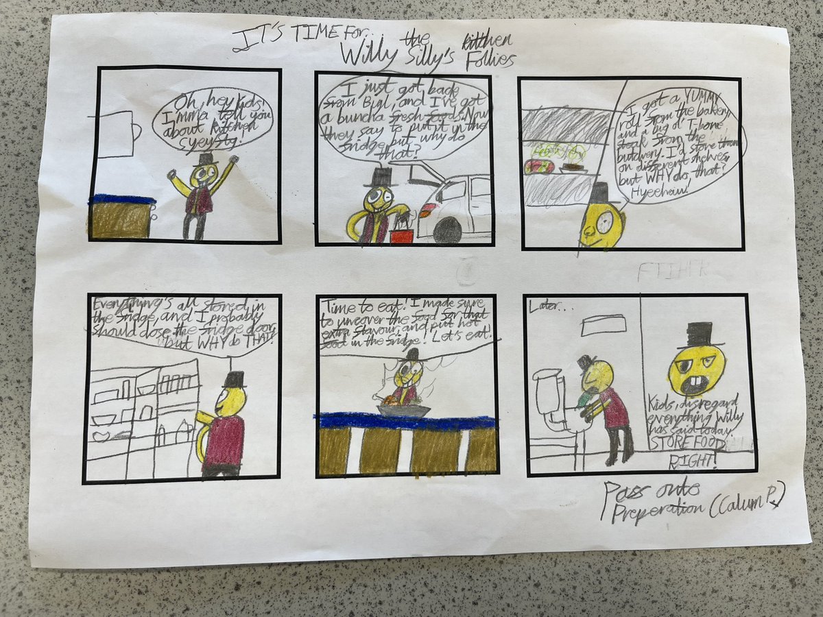 S2 this week have been presenting their Safety &amp; Hygiene guides. The quality of the presentations has been the best I’ve seen in recent years and I’m chuffed to bits for them. I’m also loving these comic strips 👌🏼