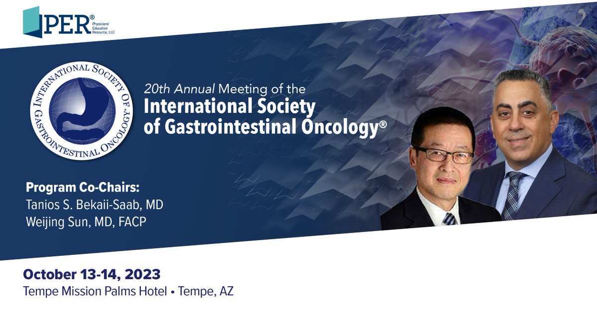 PER (@gotoper) on Twitter photo Planning on attending the 20th Annual Meeting of the ISGIO®? Book your room at the Tempe Mission Palms Hotel before 9/20 for a special discounted rate. Register now: ow.ly/pa4T50PwKm9 #gotoPER #GICancer #ISGIO23 #CME
<a href="/GIcancerDoc/">Tanios Bekaii-Saab, MD</a> Planning on attending the 20th Annual Meeting of the ISGIO®? Book your room at the Tempe Mission Palms Hotel before 9/20 for a special discounted rate. Register now: ow.ly/pa4T50PwKm9 #gotoPER #GICancer #ISGIO23 #CME
<a href="/GIcancerDoc/">Tanios Bekaii-Saab, MD</a>