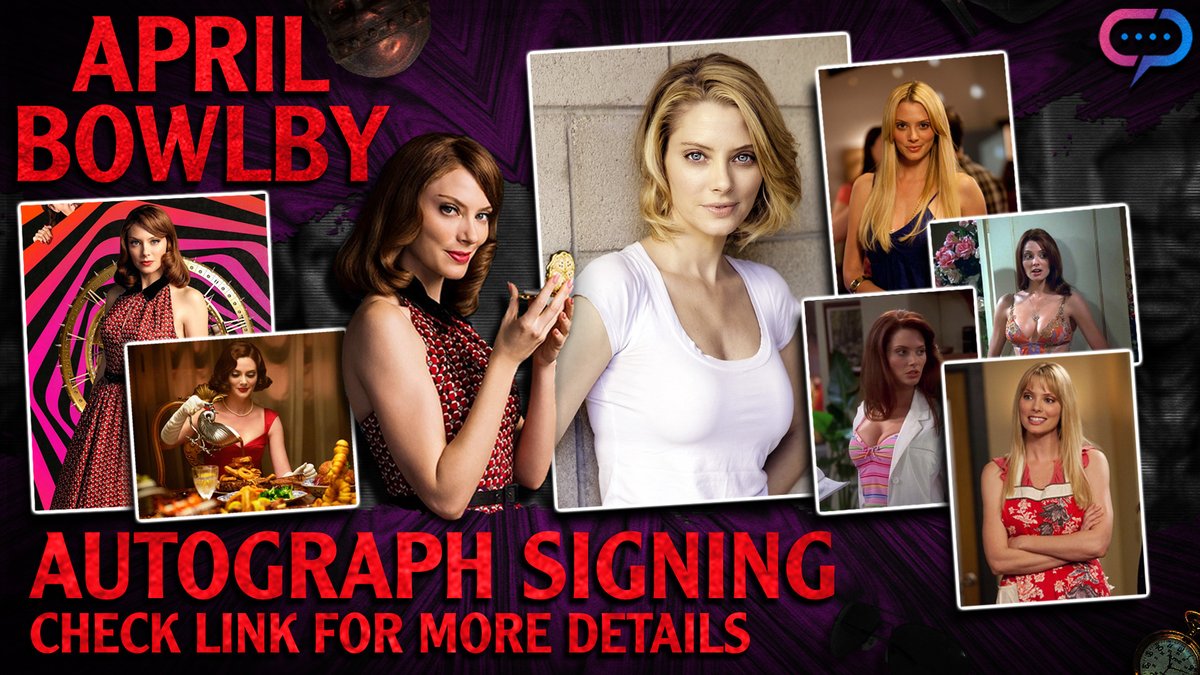 The talented April Bowlby   will be signing at Fan X powered by Streamily!!!   Signed 9/21 - 9/23 2023 at Fan X and delivered to you!! 

Check link for details ow.ly/ag6p50PvoYP

#RitaFarr #ElastiGirl #DoomPatrol #DropDeadDiva #TwoandaHalfMen