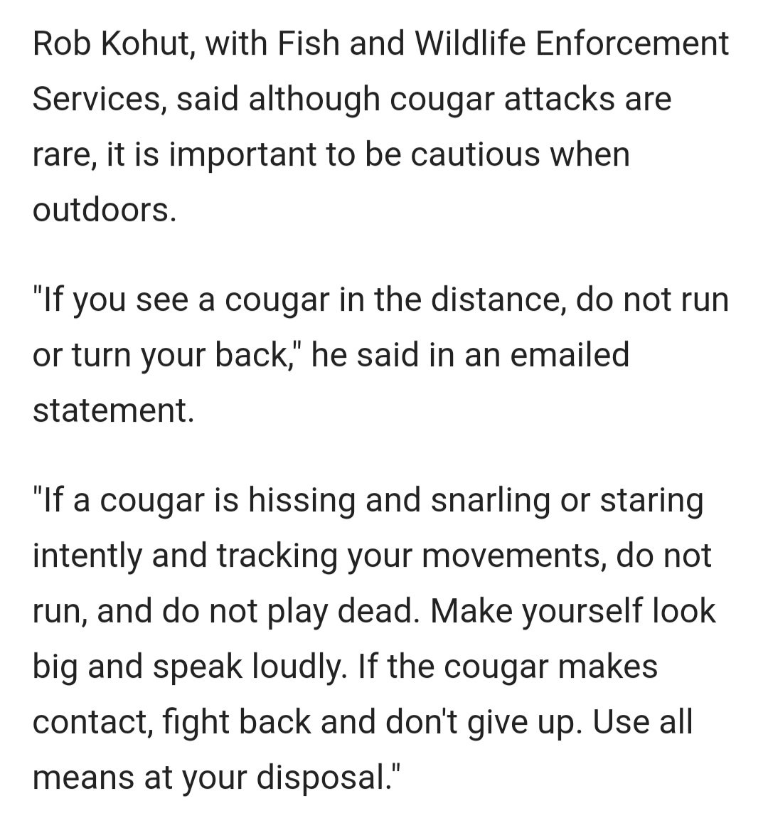 AsharKoase's tweet photo. So, general public advice is - if an apex predator cougar attacks you, never give up &amp; fight back with everything you've got.

But if a cowardice scavenger dog attacks you, curl up into a ball &amp; kiss your ass good-bye?? 

#yeahright #dognutted #badadvice #dogattack https://t.co/nA1XgwMVxD