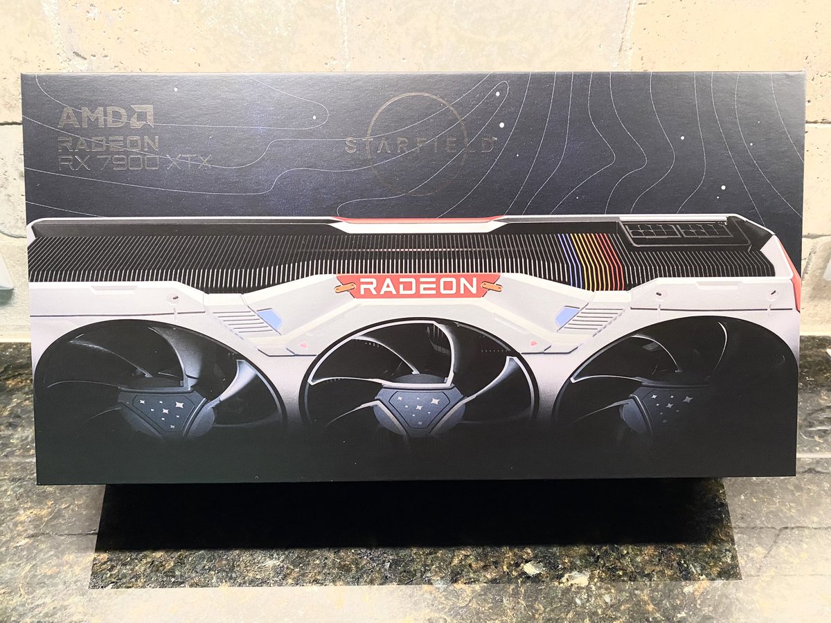 Look what showed up today. Thanks @AMD for the @StarfieldGame GPU! #AMDPartner #GameOnAMD