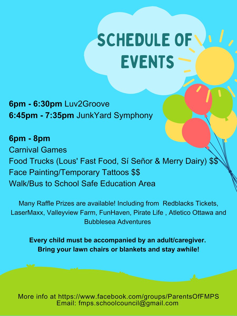 FMPS School Council (@fmpscouncil) on Twitter photo One Week Away!
We are very excited to invite new and returning FMPS families to our Welcome Back Event on Thursday, September 14, 2023 from 6 - 8pm. We require volunteers to help with running our Carnival activities! Email fmps.schoolcouncil@gmail.com
@fmpswolfpack #fmpswolfpack One Week Away!
We are very excited to invite new and returning FMPS families to our Welcome Back Event on Thursday, September 14, 2023 from 6 - 8pm. We require volunteers to help with running our Carnival activities! Email fmps.schoolcouncil@gmail.com
@fmpswolfpack #fmpswolfpack