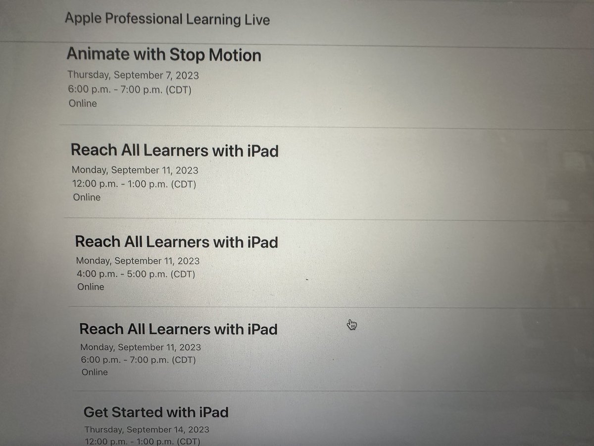 Shoutout to <a href="/AppleEDU/">Apple Education</a>! I love Monday and Thursday for the Apple Professional Learning Live series. I learn many new ideas, tips, tricks and projects. A great way to support teachers and  learning. Can’t wait to try the animation stop motion project with my kids next week! #Apple