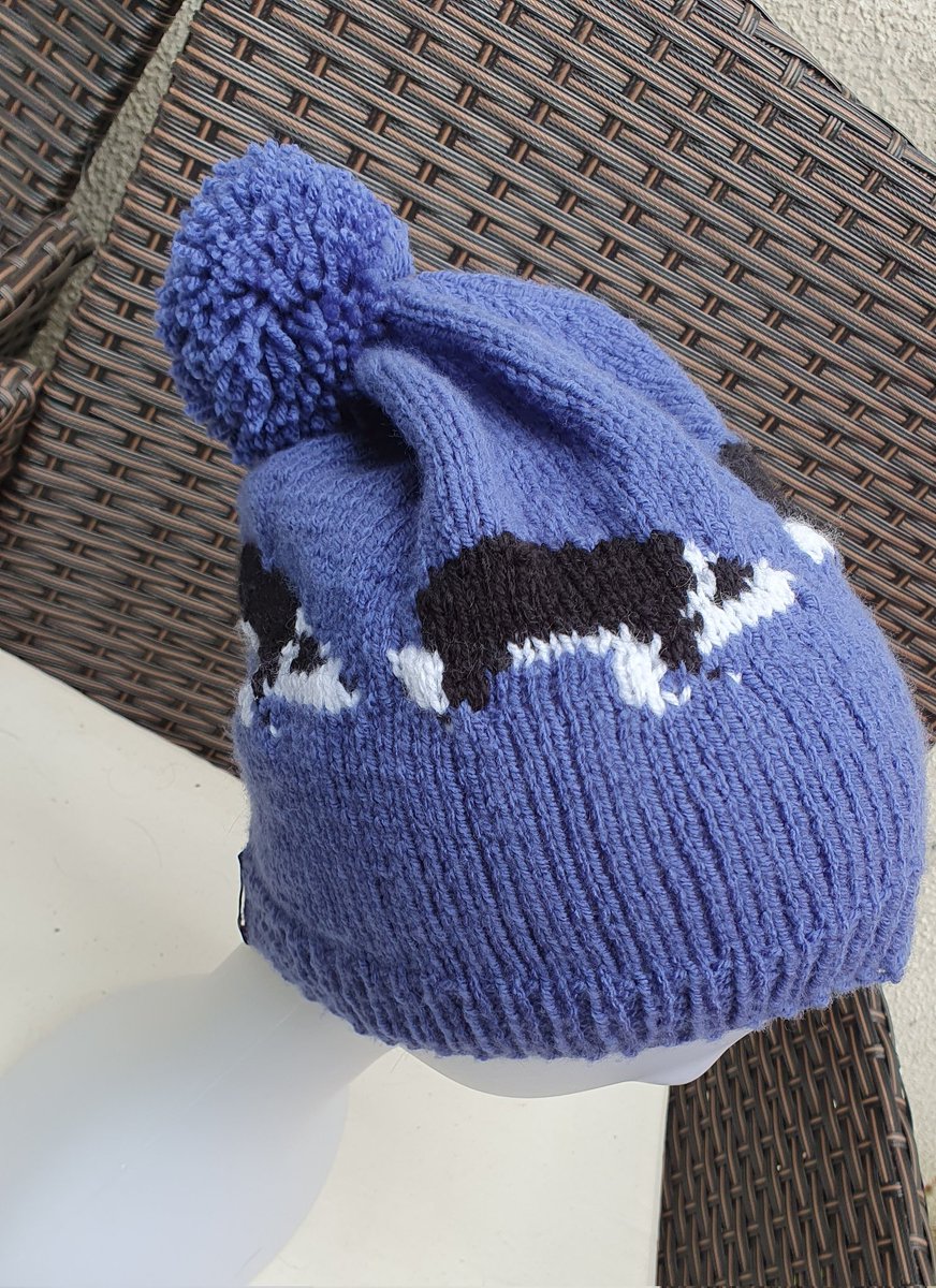 Evening #womaninbizhour 4 down, 11 more Collie Dog hats to knit.  😊