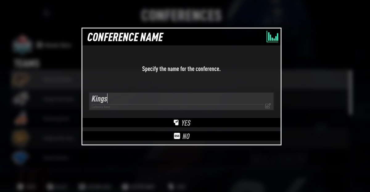 MicahMakeGame's tweet photo. Dynasty update!
You can now customize your conference logos, conference names, and move any team to any conference in your dynasty league.
Here is a custom made Kings Conference created in-game. https://t.co/u7FER4uvsK