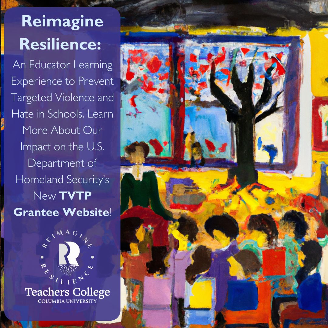 ReImaResilience's tweet photo. Exciting news! Reimagine Resilience is now featured on @DHSgov TVTP Grantee Results website. RR is an innovative training program for educators designed to prevent targeted violence. We trained 2,100+ participants in 47 U.S. states. More at: https://t.co/fFS6oCmjYz. https://t.co/fH0mntTDl6