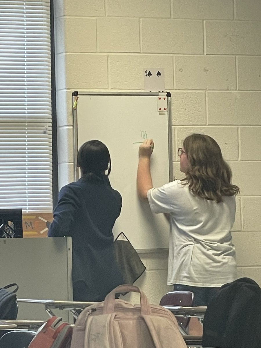 Love using the wall boards. If you could hear these pictures you would hear some rich math conversations.