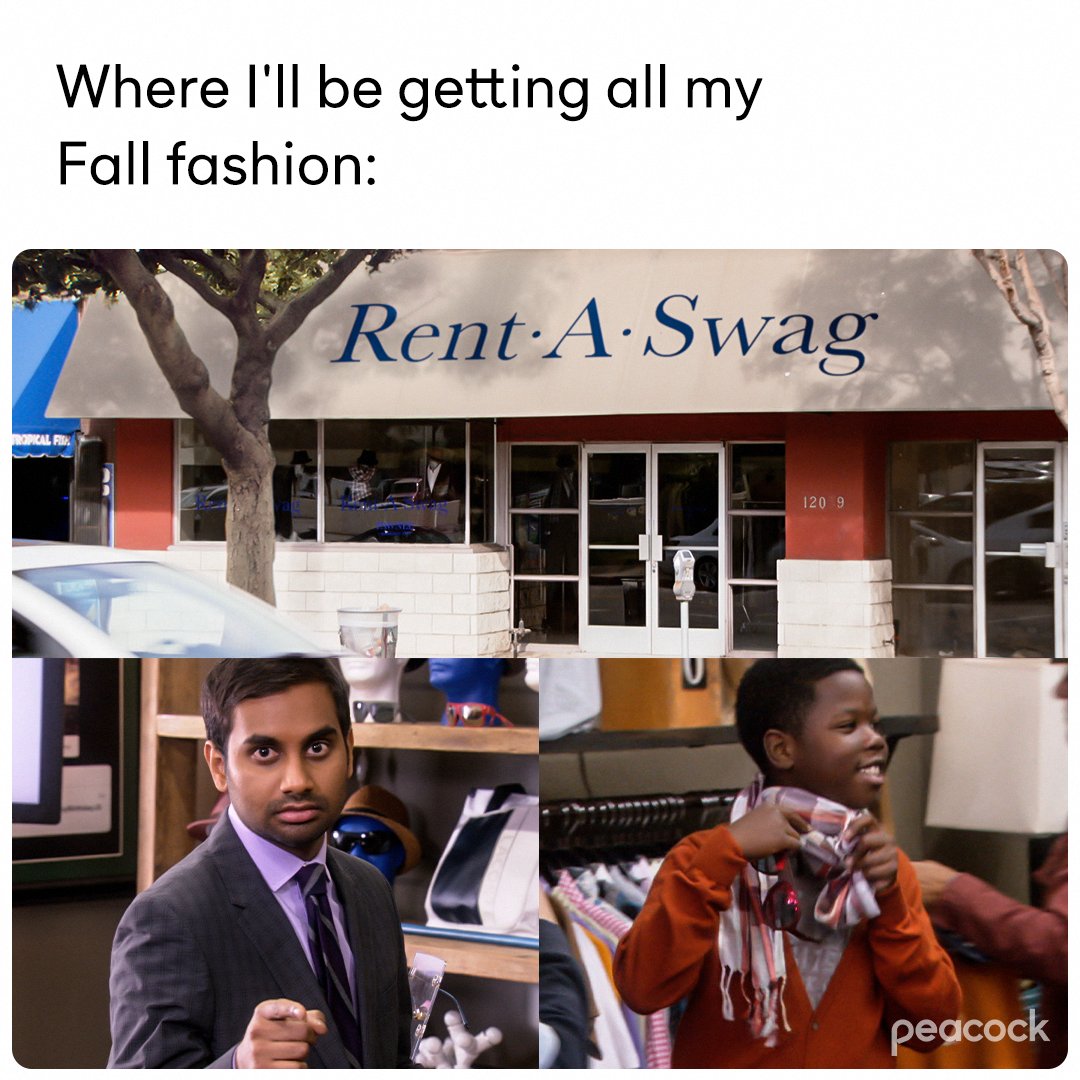 parksandrec's tweet image. Just the spot for all your swanky jackets and flashy fedoras.