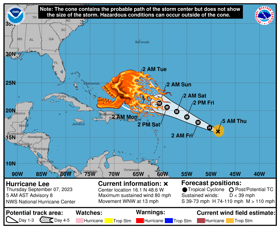 #HurricaneLee everybody