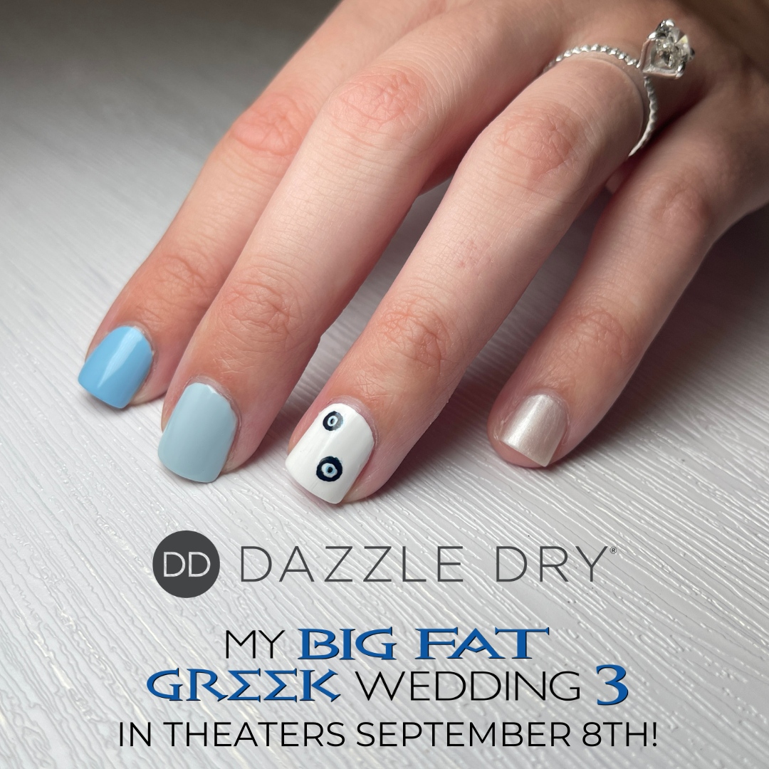 Lights, Camera, Nails! 🎥 

TOMORROW, celebrate the release of "My Big Fat Greek Wedding 3" with our Exclusive Mini Flight! 💅

SHOP NOW! dazzledry.com/collections/mi…

Grab yours while supplies last!

Follow @dazzle_dry and @mbfgreekwedding 

#MyBigFatGreekWedding #dazzledry #nails