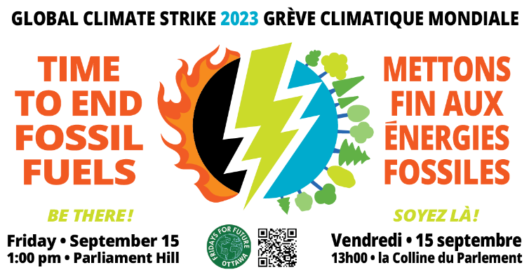 E4Dca's tweet photo. This summer has made it clearer than ever before. We’re in a climate emergency, and it’s time to act like it.
Join @EcologyOttawa and @FFF_Ottawa on Parliament Hill, Sept. 15th at 1pm! Register here: https://t.co/N9pTxma2TZ #EndFossilFuels #OttClimateStrike https://t.co/UrQpJdUz2Y