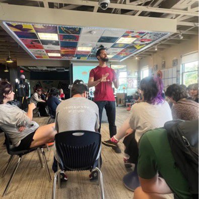 <a href="/LPSFineArts/">LPS Fine Arts</a> brought #joeyfinerhyme to <a href="/LibAcademy/">Liberty Academy</a>! #sustainability