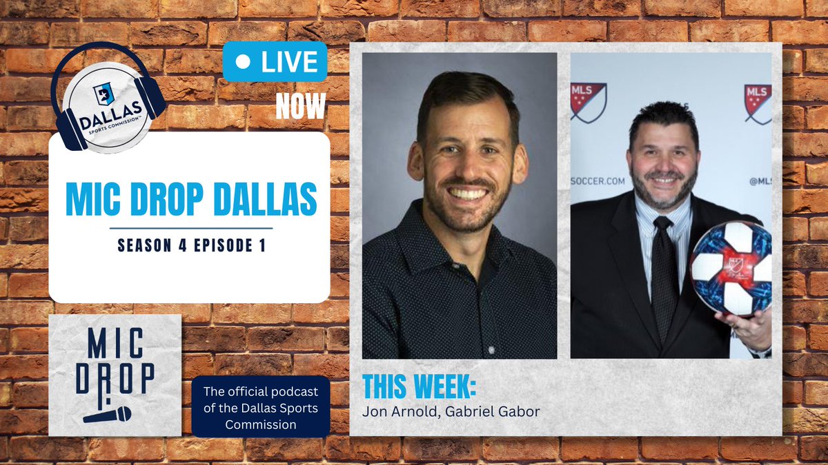 dallas_sports's tweet photo. 🥳Surprise! S4 E1 of #MicDropDallas is OUT NOW 🎤

Check out @MLSGabor &amp; @ArnoldcommaJon as they talk all things:

🏆 2023 Concacaf Gold Cup
🌎 FIFA World Cup 2026
⚽ Lionel Messi's Impact on the MLS

Watch: https://t.co/Y5cF7YYIqY https://t.co/midocC95Bz