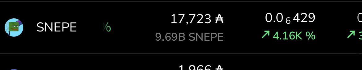 tomosynas's tweet photo. @HazRyder @SNEPE_Society is there any coin who’s holding up like $SNEPE 😎
#SNEPE
#SNEPESZN
#SNEPEARMY
#SNEPE2APENNY
#SNEPEAI
#SNEPECOMMUNITY https://t.co/ZzLBEligxa
