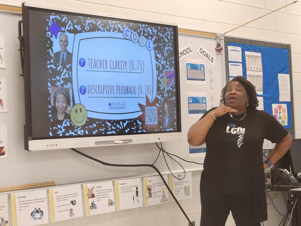 bulluckl's tweet photo. Great day of PD at Bertie High School with @DutchessMaye. Teacher Clarity & Descriptive Feedback. #highimpactstrategies
@BCoSchools @otis_dr @seh0818
#Getinthewayforstudentsuccess
#buildingteachercapacity https://t.co/lJ6hJHVhiX