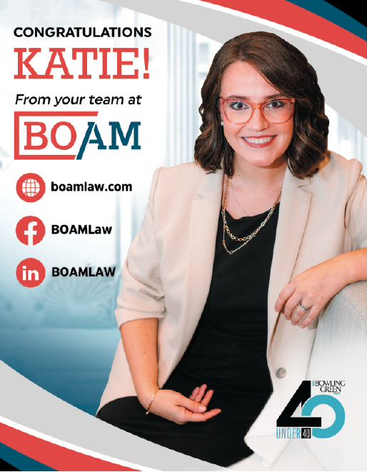 BOAMLaw's tweet image. Congratulations to one of our associates, Katie Embry, on being named one of the 40 under 40! We are so proud of your continued hard work and the dedication you put forth everyday!
http://207.21.220.4/bowlinggreen/2023/8/#