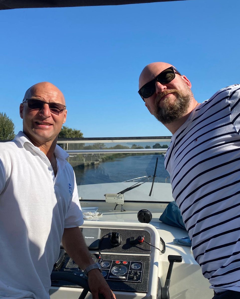 DesignArmstrong's tweet image. A different kind of meeting today with Norfolk Boat Sales - when the sun is shining on the broads &amp;amp; you're talking boats there's no other choice #lifeindesign #norfolkbroads #norfolkboatsales #sunshine