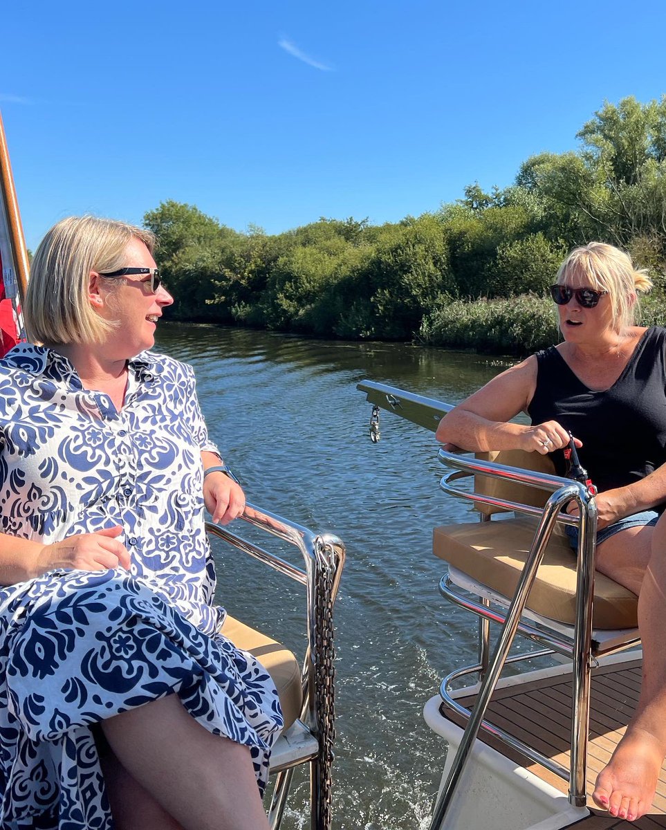 DesignArmstrong's tweet image. A different kind of meeting today with Norfolk Boat Sales - when the sun is shining on the broads &amp;amp; you're talking boats there's no other choice #lifeindesign #norfolkbroads #norfolkboatsales #sunshine