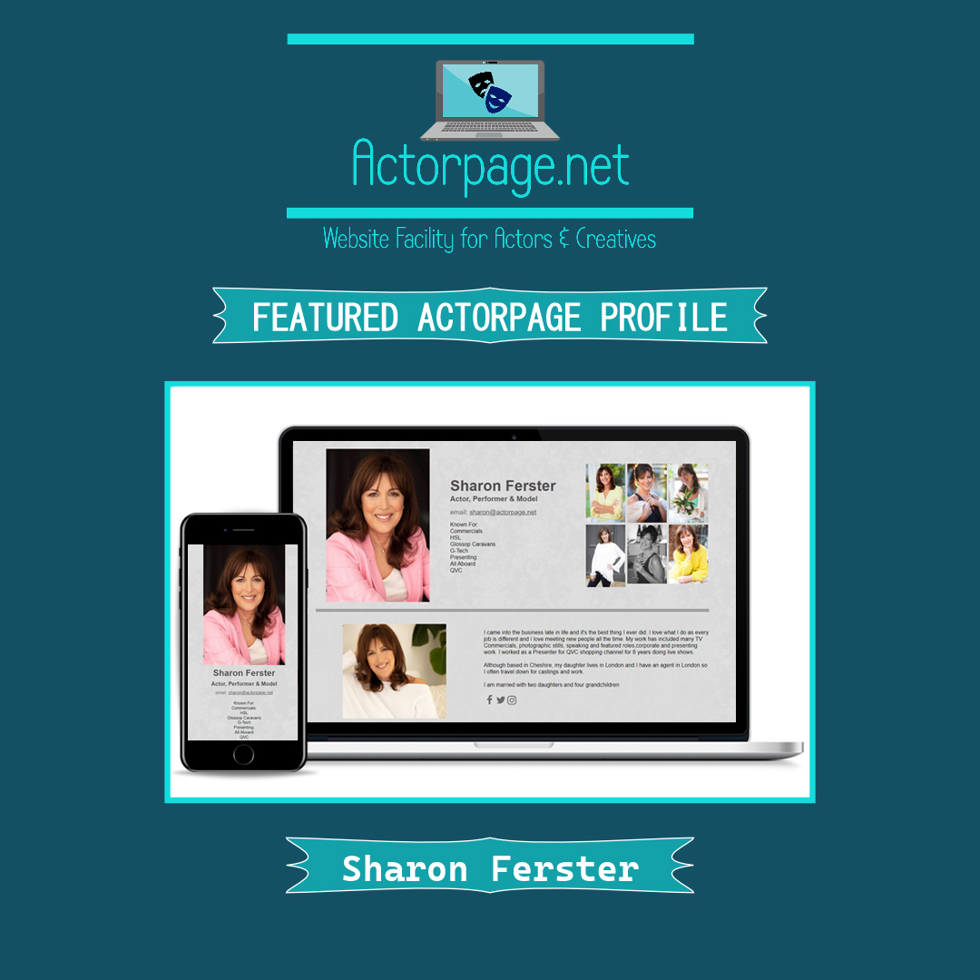 ActorPage_net's tweet image. This weeks featured Actorpage Profile...
Actor, Presenter and Model, @sharonferster 
sharonferster.actorpage.net

#actorpage #actorprofile #webprofile #actorslife #beingseen #actor #model #presenter