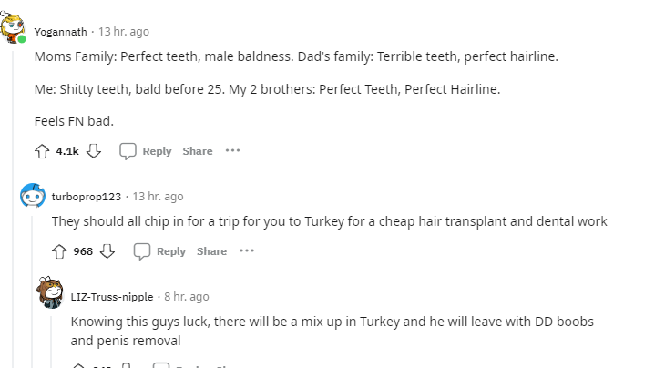 "How did your genetics fuck you over?"

konu bize çok güzel gelmiş dfgdh