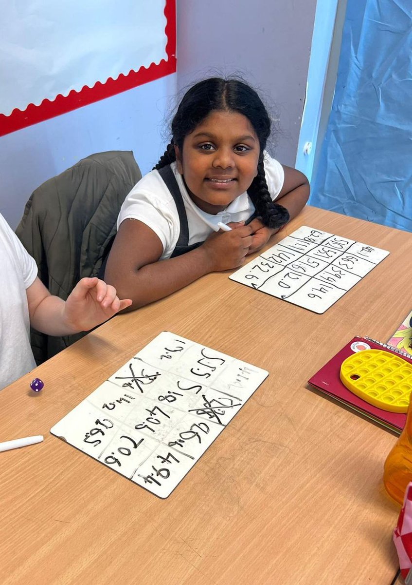 DreghornPrimary's tweet photo. Primary 6 have been working on decimal numbers! They tested their knowledge with a game of bingo. Scoring of their decimal numbers if they rounded to their dice roll!! #decimalnumbers #numbertime https://t.co/2s7sXyZQ8d