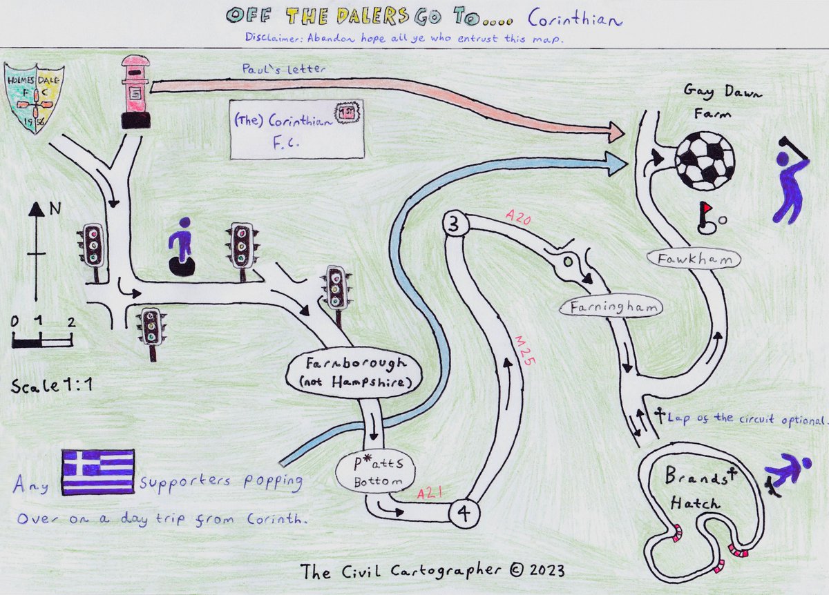 Morning Dalers,

Remember to get those letters written(preferably in Greek) ✉️📭
We're off to <a href="/CorinthianFC/">Corinthian FC</a> 🇬🇷