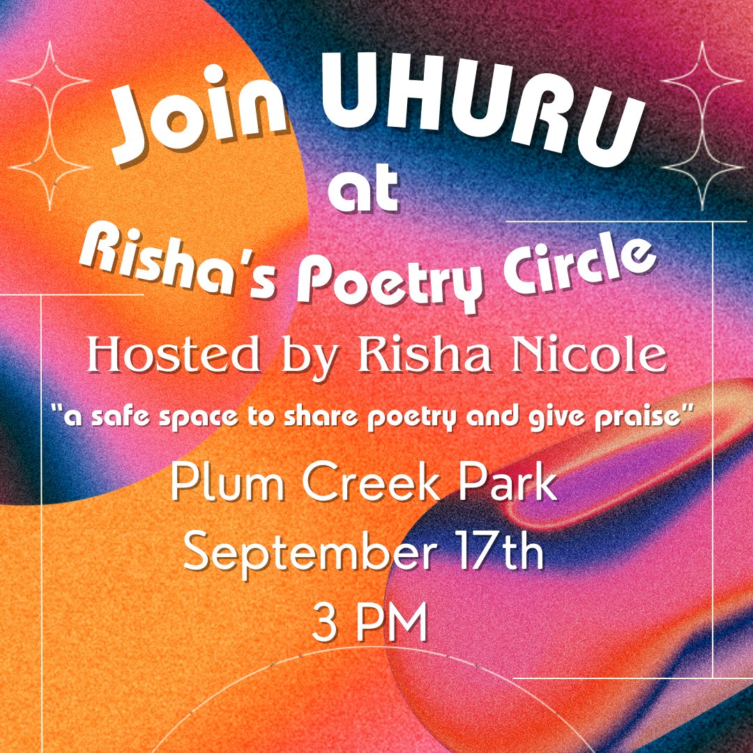 We're excited to support Risha, Kent State alumna, at the Poetry Circle. The UHURU Writing Crew will be sharing their work and rooting on other creatives.

#KSU #Poetry #UHURU