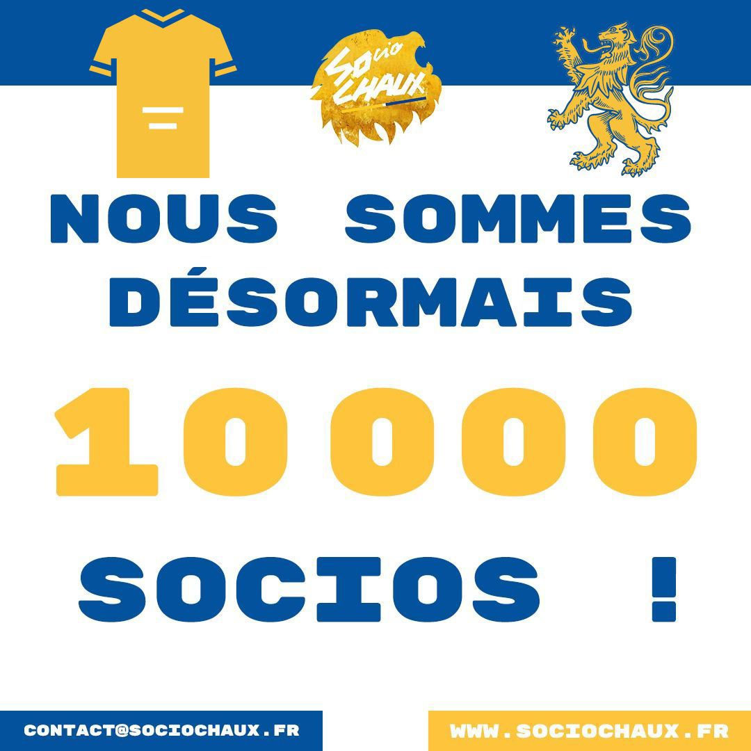 🎉🥳 Nous l'avons fait ! 🙌 Grâce à votre incroyable soutien, nous avons atteint 10 000 socios dans cette levée de fonds, un accomplissement exceptionnel ! 💪💛💙 Un immense merci à chaque personne qui a contribué à cette réussite. Et à Sarah de Lyon 🦁 qui est la 10000e !