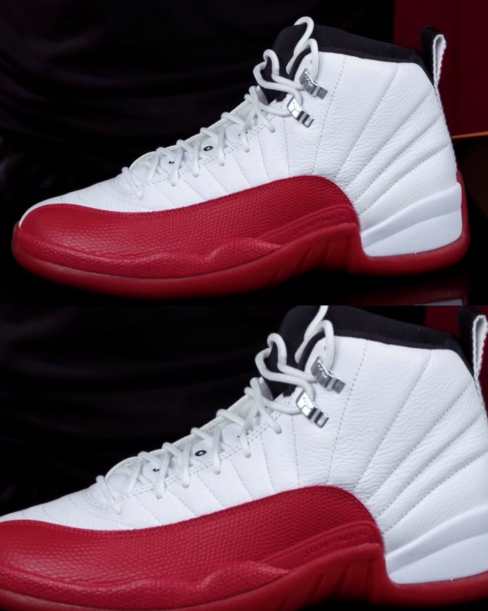 zSneakerHeadz's tweet photo. FIRST LOOK at the 2023 #Cherry Air Jordan 12 OG 🍒😍🔥🔥🔥
Releasing on October 28th. Retail $210. https://t.co/a8TgR69E1j